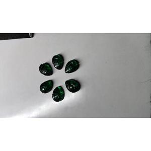 Cabochon de quartz vert sculpté 10x14mm, cabochon de quartz 10 carats, quartz vert 2 grammes, pierre précieuse en quartz - Product Image 5