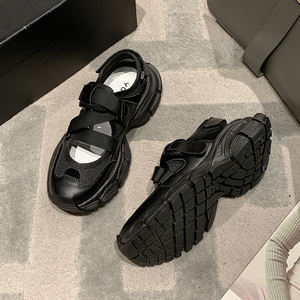 Прямая Продажа с завода, нескользящие спортивные сандалии на толстой подошве, дышащие полые женские повседневные туфли - Product Image 3