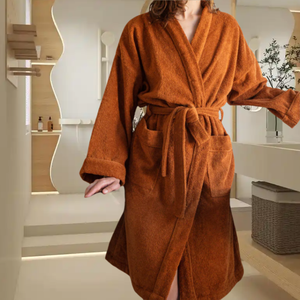 Peignoir de bain 5 étoiles blanc ou couleur personnalisée 100 coton serviette éponge peignoir en gros coton peignoir pour adultes - Product Image 2