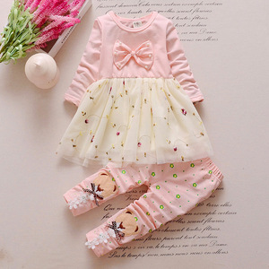 ชุดเดรสกระโปรงบัลเลต์และเลกกิ้งแฟชั่นสำหรับเด็กผู้หญิงขายส่ง - Product Image 1