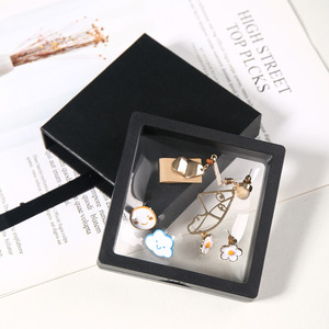 Jewelry Box Square Plastic Transparent <b>Display</b> <b>Case</b> For Bracelets And Earrings Storage With Lid XF 06 - Product Image 2