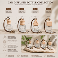 Diffuseur de parfum pour voiture suspendu de qualité supérieure, flacon vide décoratif, aromathérapie, désodorisant d'air avec emballage et logo personnalisés