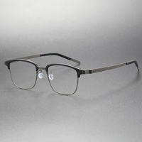 Monture de lunettes optiques de luxe en titane 9835, nouveau modèle, haute résistance, meilleures montures de lunettes
