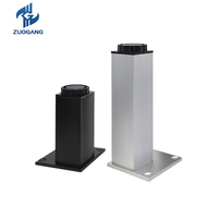 Pieds de meuble réglables en métal Zuo Gang pour armoire, meuble TV, canapé, lit, table basse - Alliage d'aluminium durable