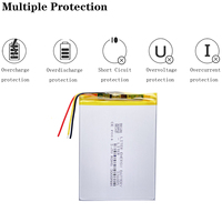 3 líneas 3,7 V 3000mAH 336085 Polímero de iones de litio/batería de iones de litio para tableta PC teléfono celular MÓVIL