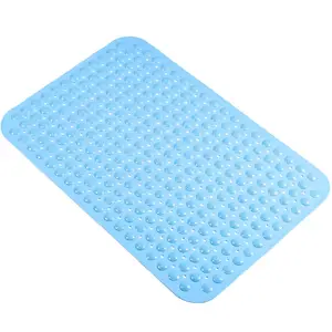 high quality anti slip eco friendly safe bathroom floor mat rug Bath Mat Long PVC Tub Mat With Strong Suction Cups