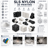 Service d'impression 3D personnalisé en nylon SLS, pièces fonctionnelles haute résistance, géométrie complexe, prototypes personnalisés pour l'automobile et l'industrie