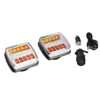 Kit d'éclairage avant à LED sans fil Feu de position avant Drl conduite Magnétique Double indicateur lumineux étanche pour remorque RV