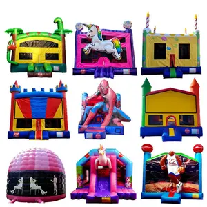 Factory price giant inflatable bouncing castle giant commercial spider- man inflatable bounce slide