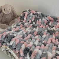 Fil chenille doux et épais haute ténacité 250g, 100 % polyester, teintures réactives pour tricot à la main, matériel de décoration intérieure DIY