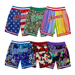 Popüler özel Graffiti desen 3D baskı Polyester basketbol şortu rahat elastik Boardshorts baskı plaj örgü erkekler şort - Product Image 1