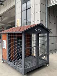 Tragbares Hundehaus mit Robustem Metallkäfig, Warmem Nest, Oberlicht und Umzäuntem Ruhebereich - Product Image 4