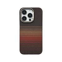 Étui magnétique pour iPhone 16 Pro Max pour Apple 15, texture en fibre de carbone tissée, coque de protection ultra-fine, poignée de téléphone, étui pour téléphone