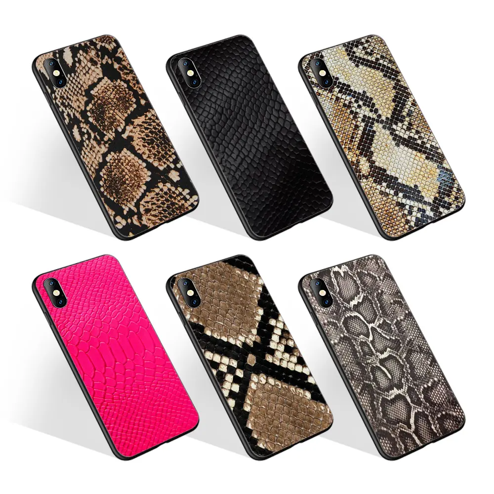 Silicone TPU For iphone 12 pro max 10 XR case Pink Leather Snake phone case Personalized customization For Huawei Y7a P40 Pro
