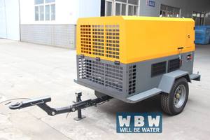 Bán giá thấp Máy nén DIESEL 185cfm 7.5m3/phút Máy nén khí DIESEL di động 8bar để khoan đá - Product Image 3