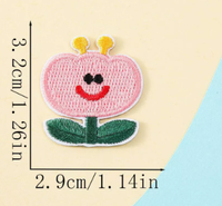 Geborduurde stoffen sticker, zelfklevende strijkpatch, cartoon zonnebloem, sjaal- en hoeddecoratie, kledingaccessoires