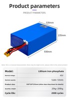 Baterai Lithium Polimer 60 Ah 24V Daya Tinggi untuk Perangkat Memancing, Paket Baterai Lithium Iron Phosphate, Suhu Operasi