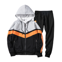 Tendance Offre Spéciale hoodies ensembles orange polaire jogging costumes pour hommes