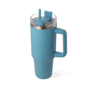 Tasse de voyage durable à double couche <span class=keywords><strong>anti</strong></span>-<span class=keywords><strong>fuite</strong></span> pour boissons froides, <span class=keywords><strong>gobelet</strong></span> de 40oz avec paille et couvercle - Product Image 4