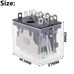 LY4NJ Relé intermedio electromagnético general HH64P Mini relé 14Pin AC10A 250V con LED DC12/24V AC220V <span class=keywords><strong>Contactos</strong></span> plateados - Product Image 2