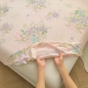 Venta al por mayor <span class=keywords><strong>de</strong></span> fábrica, sábanas <span class=keywords><strong>de</strong></span> algodón 100%, 3 uds., juegos <span class=keywords><strong>de</strong></span> sábanas bajeras impresas, ropa <span class=keywords><strong>de</strong></span> cama elástica para el hogar, Hotel, individual, doble, Queen King - Product Image 4