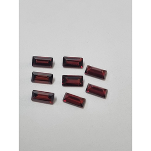 Granat naturel taille baguette 3x6 mm, pierre précieuse en vrac, granat rouge facetté pour la fabrication de bijoux, fournisseur en gros de pierres précieuses - Product Image 1