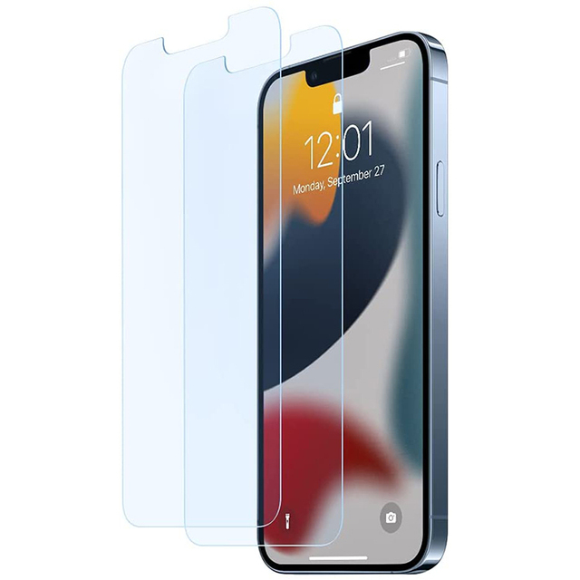Eye Protection 9h Tempered Glass for iPhone 11 12 13 14 Blue Anti Light Screen Protector