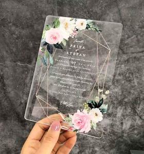 Chine Fabricant Invitations De <span class=keywords><strong>Mariage</strong></span> Acrylique Destination Invitations De <span class=keywords><strong>Mariage</strong></span> avec la Conception Libre - Product Image 3