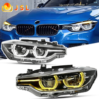 Pour BMW Série 3 F30 2013-2018, ensemble de phares modifié avec des feux de jour à LED bicolores de haute qualité Golden Eye