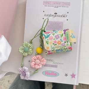 Funda Protectora de Cuero PU con Diseño Floral de Primavera, Antigolpes y Ecológica, con Cordón y Adorno de Flor - Product Image 3