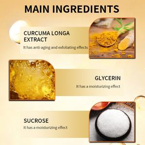 Lotion hydratante non grasse au curcuma et gommage corporel au curcuma Biosphère Natural Organic Beauty Skin Care Private Label - Product Image 4
