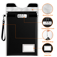 Sac à documents ignifuge 15x11 pouces avec serrure pour tablette de documents de taille lettre légale A4 A5 Bijoux de valeur Carte de caisse et passeport
