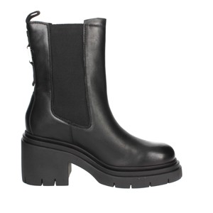 Tronchetti classici da donna con tacco 5cm F2Zenda02/Lea nero pelle a punta a punta altezza caratteristica suola in gomma - Product Image 4