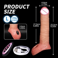Vibrador Telescópico Realista con Control Remoto, Dildo Grande y Largo con Calentamiento para Mujeres - LM-CT812