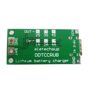 Eletechsup DDTCCRUB 1-4A Chargeur multi-cellules Type-C élévateur de tension pour batteries Li-Po polymère Li-ion, DC 3-6V vers 8.4V 12.6V 16.8V pour <span class=keywords><strong>18650</strong></span> - Product Image 2