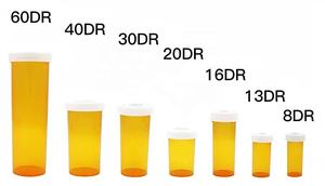 Envase de Plástico CRC con Tapa a Presión y Giro, 8dr, 13dr, 16dr, 30dr, 60dr, para Cápsulas y Tabletas, Botella Portátil para Viajes, Tubo con Tapa Abatible - Product Image 3