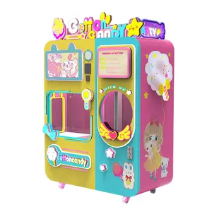 High Quality Multi-languages Setting Full Automatic Cotton Candy Machine with 32 Patterns Flowers Cotton Candy Machine for sale