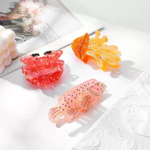 YJL Nuovo Design Fermaglio per Capelli a Forma di Granchio Marino in Acetato, Fermaglio a Forma di Medusa Marina, Fermaglio Personalizzato per Donne - Product Image 1