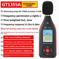 GT1355A Décibel Mètre Testeur de niveau sonore avec stockage logiciel Mesureur de volume sonore Instruments de mesure de niveau