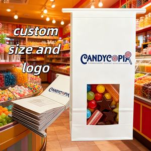 Bolsa de Papel Kraft para Alimentos con Logotipo Personalizado, Ventana Abrible, para Galletas, Palomitas, Chocolate, Dulces, Pan, con Cierre Metálico Curvo - Product Image 2