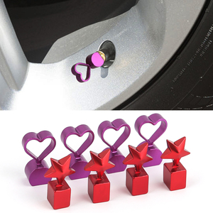 Effie thỏ mô hình 007 Phong cách hợp kim nhôm anodized hình trái tim năm sao lốp van <span class=keywords><strong>cap</strong></span> độc đáo Kỳ Quặc chống bụi phụ kiện - Product Image 5