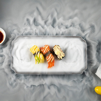Yayu fantaisie japonais en céramique coloré sushi assiette de glace sèche ensemble porcelaine plat de service en gros restaurant assiettes à dîner