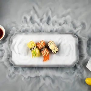 Yayu set piring es kering sushi, mewah keramik Jepang warna-warni piring melayani porselen grosir restoran piring makan malam