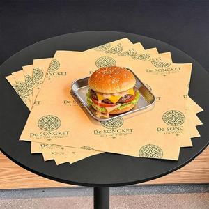 Custom PE Coated Greaseproof Waterproof Food <b>Wrapping</b> <b>Paper</b> for Sandwiches and Burgers Fried Chicken with Printed Logo - Product Image 1
