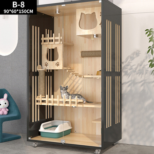 Maison pour chat en bois massif de luxe assemblée par des professionnels, écologique, avec certificat CE - Product Image 4