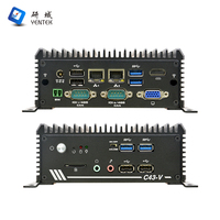 Industrial PC J6412 antarmuka mesin Mini 2 LAN 2 COM 4G tanpa kipas SSD VGA RS232 Box komputasi industri komputer