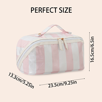 Vente en gros de trousses de maquillage imperméables pour femmes, été, PVC transparent, fermeture éclair portable, sac cosmétique