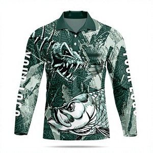 Chemise de pêche légère, respirante et de haute qualité, séchage rapide, UPF50+, manches longues, logo personnalisé, sublimation, vêtements de pêche - Product Image 1