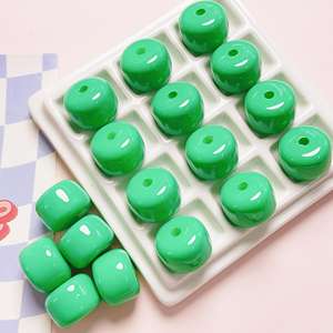 Peinture Couleur Plaqué Lisse Gâteau Ovule DIY Téléphone Portable Chaîne Porte-clés Accessoires Perles Acryliques - Product Image 4