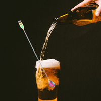 Cuillère à cocktail en acier inoxydable de 12.6 pouces de long pour remuer et mélanger les agitateurs à cocktail à motif en spirale